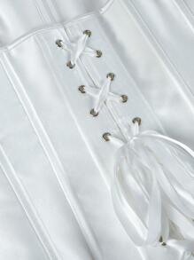 Overbust Corset Top Bustier, Strapless Shapewear Top With 11 Whalebones, Waist Trainer Corset Top Side Zipper For Costume, Performance, Outdoor Wear