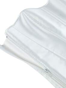 Overbust Corset Top Bustier, Strapless Shapewear Top With 11 Whalebones, Waist Trainer Corset Top Side Zipper For Costume, Performance, Outdoor Wear