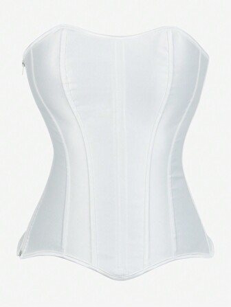 束胸上衣，无肩带塑身衣，配有 11 根鲸骨，腰部训练器束胸上衣侧拉链，适合服装、表演、户外穿着