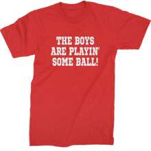 The Boys Are Playing Some Baseball Mens T-Shirt - Maroon - View 10