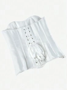 Overbust Corset Top Bustier, Strapless Shapewear Top With 11 Whalebones, Waist Trainer Corset Top Side Zipper For Costume, Performance, Outdoor Wear