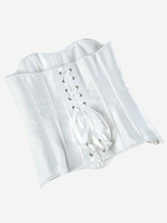 Overbust Corset Top Bustier, Strapless Shapewear Top With 11 Whalebones, Waist Trainer Corset Top Side Zipper For Costume, Performance, Outdoor Wear