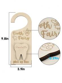 Custom Name Tooth Fairy Door Hanger With Money Holder Tooth Fairy Pick Up Box Gift For Kids Room Decor
