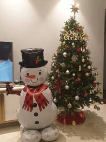 1/2pcs Christmas Nutcracker Soldier Snowman Aluminium Film Balloon Stereoscopic Standing Cartoon Christmas Mall Decoration Balloon,Christmas