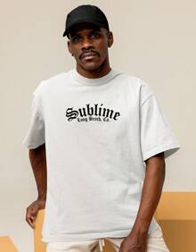 T-Shirt Sublim Long Beach StreetWear Shirt 100% Cotton Unisex Men Women Printed Shirt 006 - 白色 - 查看 1