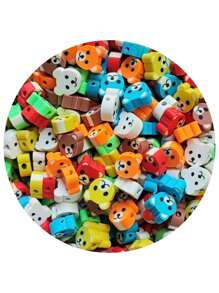 25 Pcs Fimo Interlayer Butterfly Bear Heroes Fruits Sweets Heart And Others Beads Jewelry - Beruang - View 1