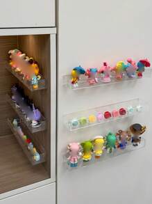 1pc Blind Box Figure Display Stand, Eyeglass Storage Rack, Bedroom Wall Decor Shelf - Multicolor - View 3