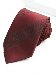 1 条勃艮第手工领带，适合休闲、婚礼、商务和派对场合男士领带 - 彩色 - 查看 7