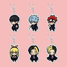 物理魔术师马修钥匙扣马修·兰斯多特芬勒蒙亚克力吊坠玩具配件角色扮演配件汽车钥匙包背包小饰品钥匙圈配饰女性配饰男性礼物包邮创意学生礼物 - 紫色 - 查看 16