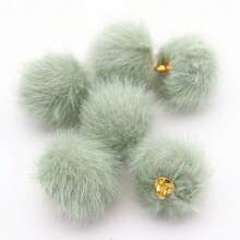 10Pcs 1.5cm Imitation Mink Hair FurPompones Balls 15mm DIY Pom Pom Craft Supplies Earrings Pendant Embellishments Hair Accessories Pompoms Material - Multicolor - View 20