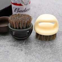 1 pieza Cepillo para bigote, cepillo limpiador y acicalador de barba para el cuidado del pelo y el cuello de hombres - Multicolor - Ver 3