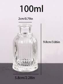 1pc Transparent Glass Sprout Vase - Flower Small Vase - Retro Style Decorative Small Vase - Country Wedding Decoration Mini Retro Vase - Family Dining Table Flower Decoration Gifts Birthday Graduation