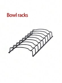 1 件黑色不锈钢碗碟干燥架，适用于厨房桌面盘子收纳架和支架，家居装饰，圣诞礼物，家居礼物，房间装饰， - 黑色 - 查看 13