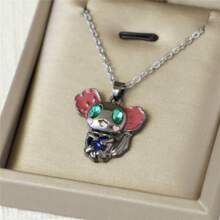 1pc Creative Cartoon Salamander Pink Heart Shape Cubic Zirconia Zinc Alloy Pendant Necklace For Women Party Daily Accessory Gift Valentines - axolotl - View 22