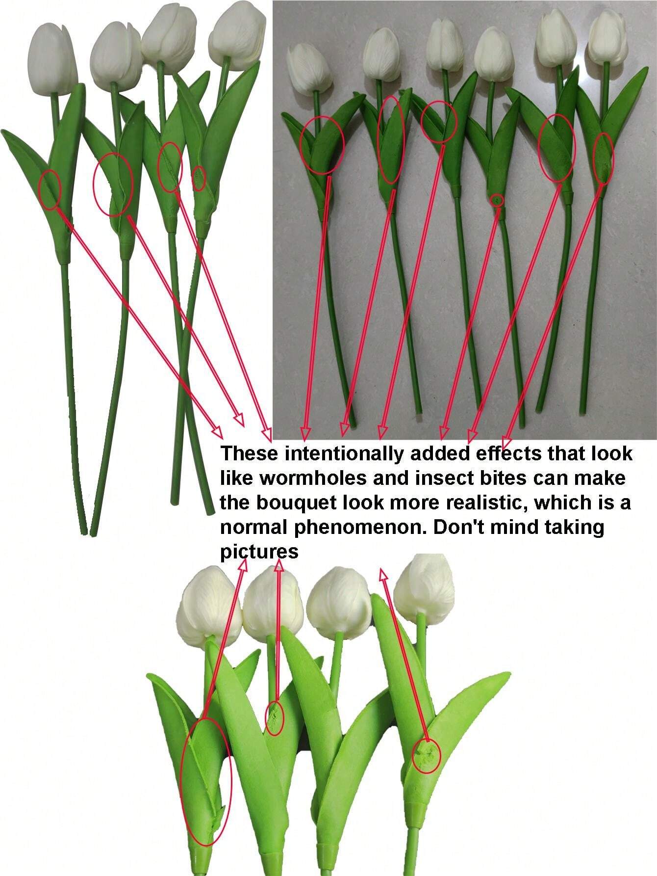 1/3/6pcs Mini Pink Sakura Tulip Artificial Flowers, Wedding Home Decor Fake Flowers Gift Gifts Birthday Graduation