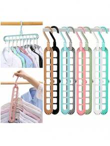 Kit 3 Rotating Magic Hanger 9 Foldable Dividers Multifunctional Organizer 360º Wardrobe Clothes Rack - Nhiều màu - Xem 1