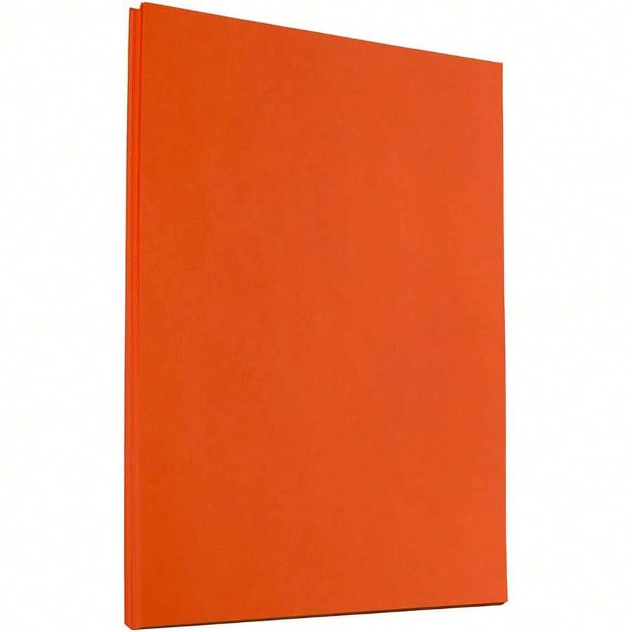 Coloured Paper A4 Card - Rainbow Coloured Card (Pack Of 100 Sheets & 15 Colours) - Orange - View 1