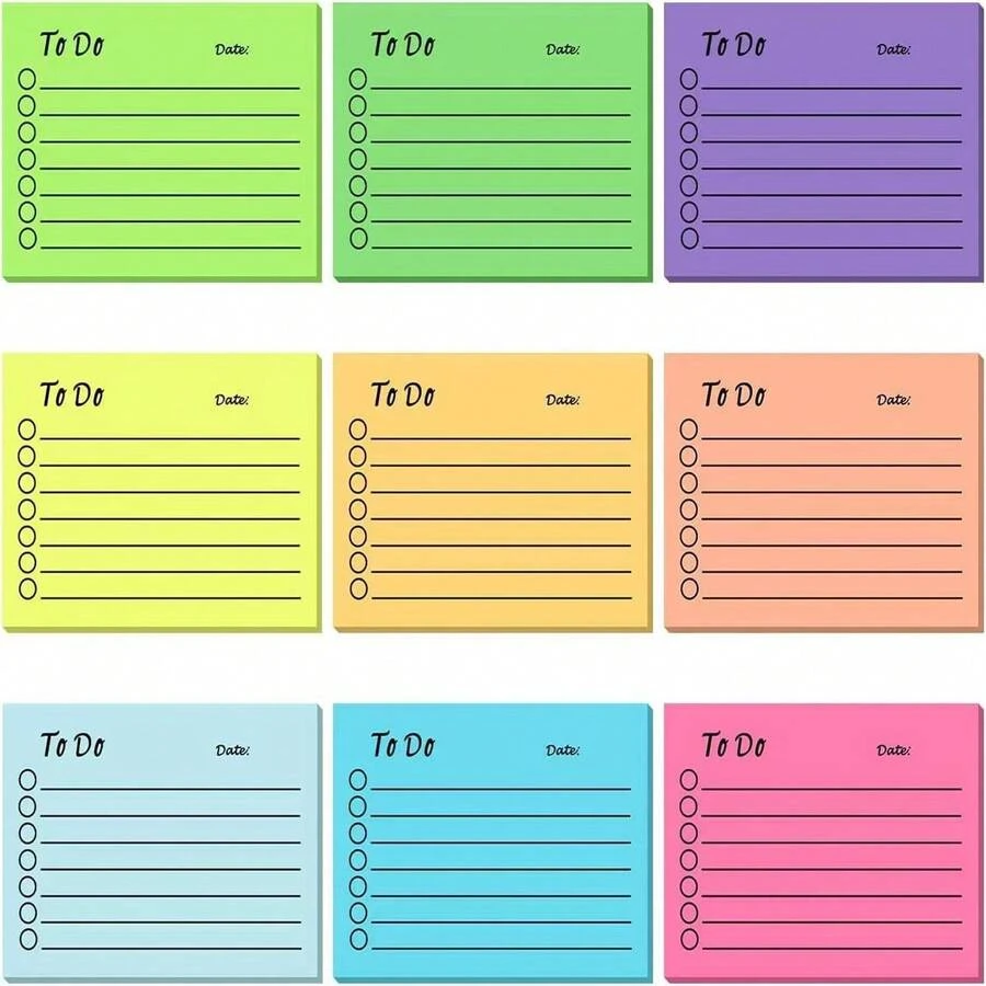 To-Do List Note Sticky Notes, Novel Notebooks And Fun Stickers, Desk Accessories, Employee Recommendation Gifts, Fun Gifts, Work Gifts Office Supplies - Multicolor - View 1