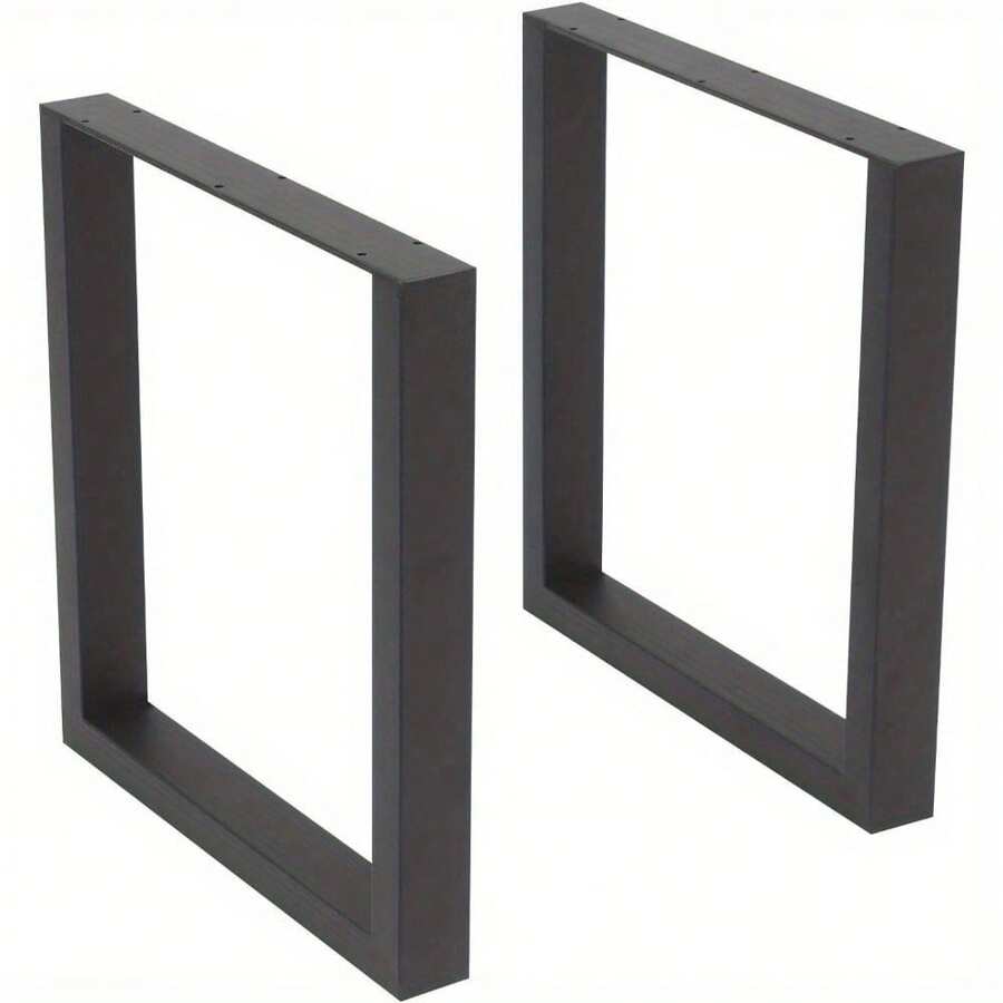 2 Stück Metall Tischbeine 43x40cm Tischbeine Metall Schwarz Tischrahmen Bankrahmen Tischbeine im Industrial-Look Stahl Tischrahmen Wird für Bank Couchtisch Bei DIY Esstisch Schreibtisch - Variante1 - Übersicht 1