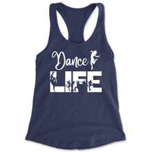 Dance Life Silhouette Dancers Racerback Tank Top For Women