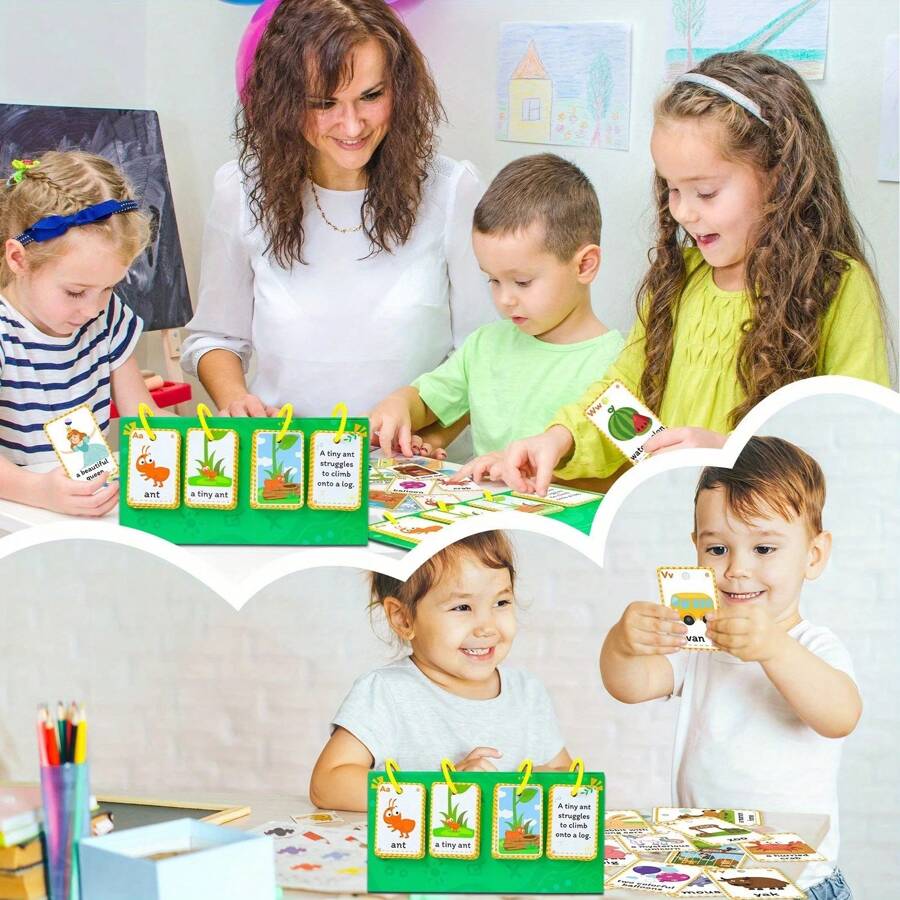 104cards English Sotry Phrase Training Flip Chart Activity Educational ...
