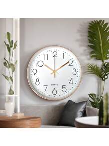 8 英寸 - 16 英寸全系列豪华静音无滴答挂钟，电池供电，带透明玻璃镜片，适用于儿童房、客厅、厨房、学校、办公室、家居装饰、房间装饰