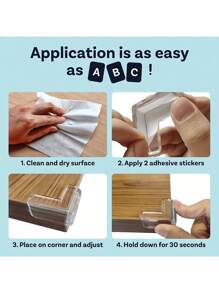 4pcs/10pcs Silicone Corner Guards Lead-Free Edge Protectors For Furniture, Perfect For Gifting - Transparent - View 7