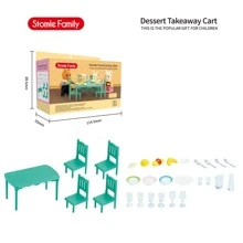 Kids Pretend Play Mini Washing Machine Kitchen Scene Toy Set, Doll House Miniature Furniture DIY Model