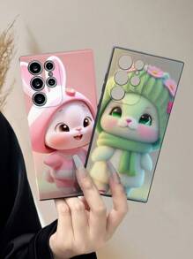 2 件/套兔子涂漆黑色防震手机壳兼容 iPhone 14 Pro Max、iPhone 13、iPhone 11、iPhone XR、iPhone 7/8、三星 Galaxy S24、A03s、A03 Core、A04、A12、A13、A14、A21s、A22、A23、A24、A32、A33、A34、A51、A52、A53、A54、A71、A72、A73、S20 FE、S21、S22+、Redmi 9、Redmi 9A、Redmi 10A、Redmi 10C、Redmi Note 9、Redmi Note 10、Redmi Note 11、Redmi Note 12、Redmi 12、Redmi 12C - 彩色 - 查看 4