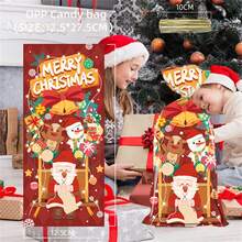 Ông già Noel tuần lộc Halloween Giáng sinh Lễ tạ ơn Ngày lễ Quà tặng lưu trữ Giấy thủy tinh Gói quà tặng - 24 chiếc với thiết kế kết hợp xoắn - Túi đựng kẹo và quà tặng, Thích hợp cho các bữa tiệc, đồ ăn nhẹ, đồ làm bánh - Nhiều màu - Xem 10