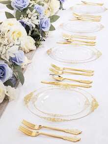 25 Peças Pratos Transparentes de 7,5 Polegadas com Padrão de Dragão para Salada de Frutas, Reutilizáveis e Laváveis, Adequados para Reuniões Familiares, Festas, Atividades ao Ar Livre, Eventos de Integração de Equipe, Presente de Natal