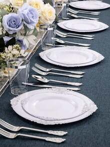 25 Peças Pratos Transparentes de 7,5 Polegadas com Padrão de Dragão para Salada de Frutas, Reutilizáveis e Laváveis, Adequados para Reuniões Familiares, Festas, Atividades ao Ar Livre, Eventos de Integração de Equipe, Presente de Natal