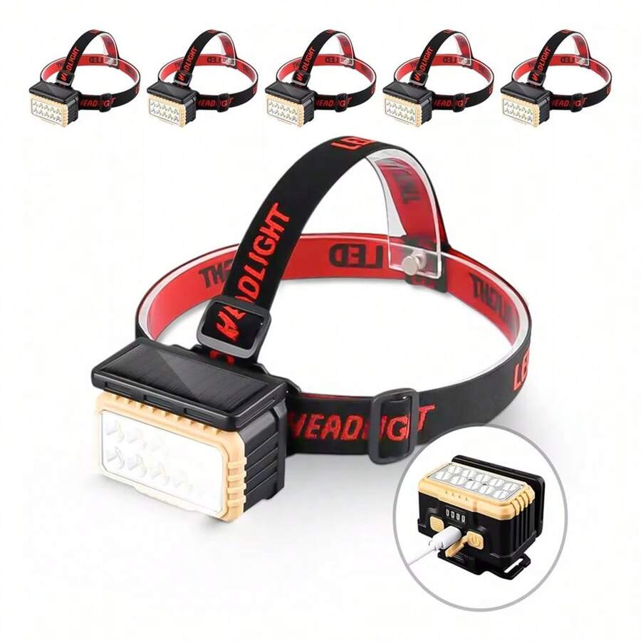 5PCS Rechargeable LED Mining Flashlight With Sensor