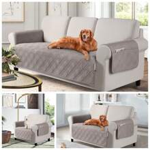 1/2/3 Seat Waterproof Sofa Covers With Non Slip Backing, Outdoor Cushion Covers Couch Covers With Side Pocket Washable Chair Covers Garden Furniture Protector For Cats Couch, Dog Bed Khaki - Màu Khaki - Xem 1