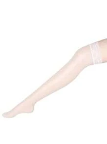 3Pairs Women's Hold-Up Stockings Black White Red Thigh Highs With Anti-Skid Narrow Lace Top Ladies Sexy Comfortable Sheer Knee High Stocking Tights Gifts For Women Girls Supplies