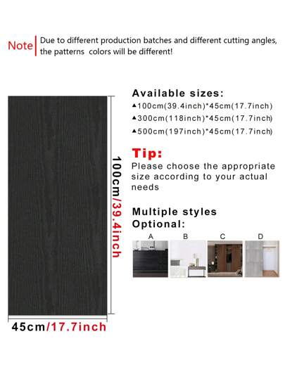 1pc Zwart Wood Grain Self Adhesive Wallpaper Vintage Furniture Cabinet Tafel Stoel Room Background Wand Stickerpeel Stick Wallpaper,Renovation Stickers Peel Panels,Wall Paper, Wallpapers, ation Items Refresh Your Home,Rama Birthday Graduation view 7
