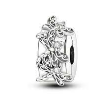 1 Pc Silver Plated Clip Charms Collection Vintage Exquisite Good Details Dragonfly Star Blue Eye Clip Bead Charm Suitable For Bangle Bracelet Necklace Beads For Diy Jewelry Makingwomen Jewelry Gift For Girl
