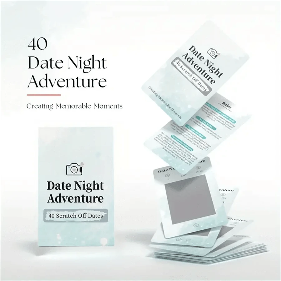 40 Romantic Scratch Off Date Night Card Games Unique Adventure 