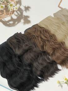 nimoki 4Pcs Clip In Hair Extensions 12Inch  Water Ripple  Hair Extensions Curly Hair Extension Clips Synthetic Hair Extensions For Women Daily Use(Light Brown) - Light Brown - View 7