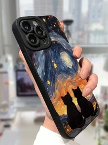 直边打孔星空黑猫彩绘防摔手机壳 兼容 P14 ProMax 3D卡通P13、P11彩绘P12防摔XR卡通78 GES2手机壳XS 兼容 P15系列A03s、A03Core、A04、A12、A13、A14、A21s、A22、A23、A24、A32、A33A34、A5 A51 A52、A53、A54、A71、A72、A73、S20FE、S21、S22和Redmi系列Redmi 9、Redmi 9A、Redmi 10A、Redmi 10C、Redmi Redmi Note9、Redmi Note10、Redmi Note11、Redmi Note12、Redmi 12、Redmi 12C 防水防震防刮 抵抗的 - 彩色 - 查看 3