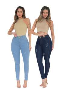 Kit With Two Skinny Shaping Pants That Lift Butt - Nhiều màu - Xem 1