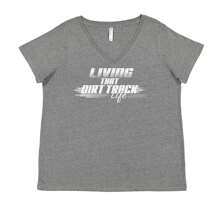 Living That Dirt Track Life Ladies V-Neck T-Shirt