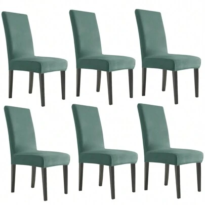  Ystyle 6-delat stolsöverdrag med sammetsrygg, universellt stolsöverdrag, elastiskt, repsäkert kattstolsöverdrag, stolsöverdrag med hög rygg, stolsöverdrag för vardagsrummet