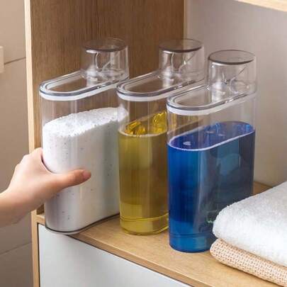 1 Pc Laundry Liquid Dispensing Bottle, Travel Size Laundry Liquid Bottle, Reusable, Laundry Liquid Bottle With O-Ring Seal, Clothes Softener Dispensing Bottle, Bathroom Shampoo Shower Gel Large Capacity Refill Replacement Bottle, For Storing Liquid Detergent, Oil, Other Liquids Or Grains Home Bathroom Decor Fall Decor Back To School