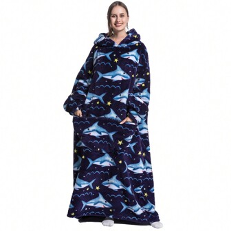Coperta con cappuccio indossabile extra lunga per donne, uomini e adulti, coperta con cappuccio oversize, super morbida, calda e confortevole, gigante coperta con cappuccio indossabile con grande tasca