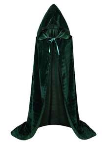 1pc Velvet Cloak Female Witch Wizard Cloak Adult Golden Velvet Cloak,Halloween Costumes, Holiday Costumes,Christmas