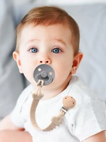 2pcs Baby Silicone Pacifier Clip, Dinosaur And Giraffe Design Anti-Drop Pacifier Holder, Nipple Clip, Baby Teether Teething Toys Holder , Baby Accessories, Baby Shower Gift