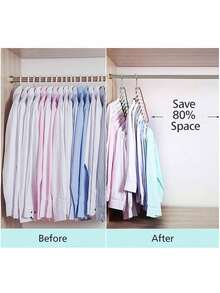 Kit 3 Rotating Magic Hanger 9 Foldable Dividers Multifunctional Organizer 360º Wardrobe Clothes Rack - Nhiều màu - Xem 2