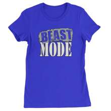 Beast Mode Training Gym Workout Womens T-Shirt - Navy Blue - View 9