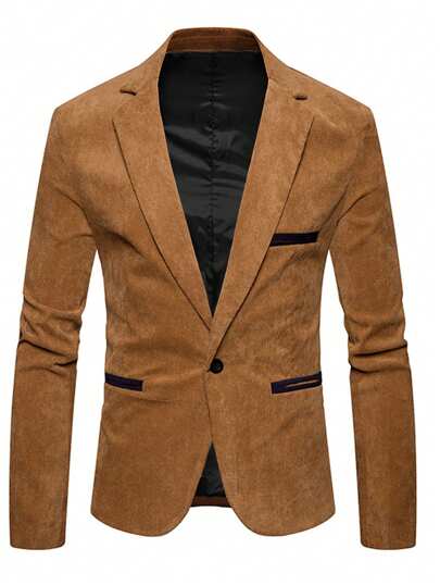 Herren einfache Lässig Anzug Jacke, Kordanzug Blazer